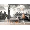 WALL MURAL LONDON BIG BEN IN BLACK AND WHITE - BLACK AND WHITE WALLPAPERS - WALLPAPERS