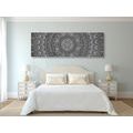 CANVAS PRINT HAND DRAWN MANDALA IN BLACK AND WHITE - BLACK AND WHITE PICTURES - PICTURES