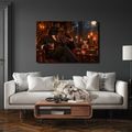 QUADRO SU TELA – GENTILUOMO CORVO CON SIGARO - QUADRI HALLOWEEN E HORROR - STAMPE E QUADRI