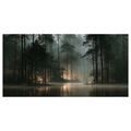 CANVASTAVLA MORGONDIMMA I SKOGEN - TAVLOR MED SKOG - TAVLOR