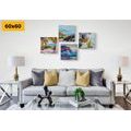 CANVAS PRINT SET SEASCAPE IN THE IMITATION OF A PAINTING - SET OF PICTURES - PICTURES