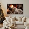 OBRAZ VÁNOČNÍ POHODA U KRBU - VÁNOČNÍ A ZIMNÍ OBRAZY - OBRAZY