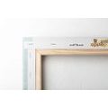 WANDBILD MODERNER BLAUER REGENBOGEN MID-CENTURY - ABSTRAKTE BILDER - BILDER