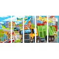 5-PIECE CANVAS PRINT TRAIN IN THE CITY - CHILDRENS PICTURES - PICTURES