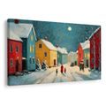 WANDBILD WEIHNACHTLICHE STRASSE BEI NACHT - WEIHNACHTS- UND WINTERBILDER - BILDER