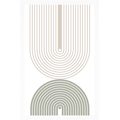 PLAGÁT MINIMALISTICKÉ DÚHY MID-CENTURY - MOTÍVY Z NAŠEJ DIELNE - PLAGÁTY