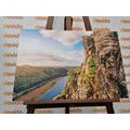 CANVAS PRINT VIEW OF THE RIVER AND FOREST - PICTURES OF NATURE AND LANDSCAPE - PICTURES