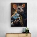 CANVAS PRINT ANIMAL GANGSTER RAT - PICTURES OF ANIMAL GANGSTERS - PICTURES