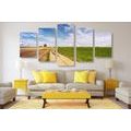 TABLEAU EN 5 PARTIES – PAYSAGE ENCHANTEUR - TABLEAUX DE LA NATURE ET DES PAYSAGES - TABLEAUX