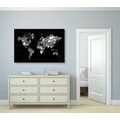 CANVAS PRINT MUSICAL WORLD MAP - PICTURES OF MAPS - PICTURES