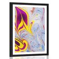 POSTER WITH MOUNT ABSTRACTION IN EBRU STYLE - ABSTRACT AND PATTERNED - POSTERS