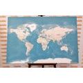 CANVAS PRINT WORLD MAP IN A STYLISH DESIGN - PICTURES OF MAPS - PICTURES