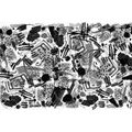 WALLPAPER BLACK AND WHITE POP ART ABSTRACTION - BLACK AND WHITE WALLPAPERS - WALLPAPERS