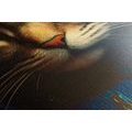 CANVAS PRINT BLUE-GOLD CAT - PICTURES LORDS OF THE ANIMAL KINGDOM - PICTURES