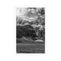 POSTER MAJESTIC MOUNTAIN LANDSCAPE IN BLACK AND WHITE - BLACK AND WHITE - POSTERS