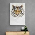 WANDBILD GEMUSTERTER TIGER - BILDER VON LÖWEN UND TIGERN - BILDER