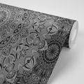 WALLPAPER STYLISH MANDALA IN BLACK AND WHITE - WALLPAPERS FENG SHUI - WALLPAPERS