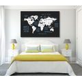 CANVAS PRINT MAP OF THE WORLD IN A MODERN DESIGN - PICTURES OF MAPS - PICTURES