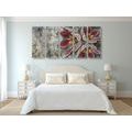 5-PIECE CANVAS PRINT FLOWERS WITH PEARLS - ABSTRACT PICTURES - PICTURES