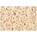 ZELFKLEVEND FOTOBEHANG VINTAGE BLOEMEN MET VOGELTJES EN VOGELHUISJES - FOTOBEHANG VOGELS - FOTOBEHANG