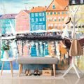 SELF ADHESIVE WALLPAPER OIL PAINTING VENICE - SELF-ADHESIVE WALLPAPERS - WALLPAPERS