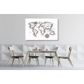 DECORATIVE PINBOARD WORLD MAP IN A BEAUTIFUL DESIGN - PICTURES ON CORK - PICTURES