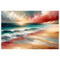 OBRAZ TYRKYSOVÉHO MOŘE S VLNAMI - OBRAZY MOŘE A PLÁŽ - OBRAZY