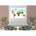 CANVAS PRINT WORLD MAP ON A WHITE BACKGROUND - PICTURES OF MAPS{% if product.category.pathNames[0] != product.category.name %} - PICTURES{% endif %}