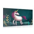 CANVAS PRINT FAIRYTALE UNICORN - CHILDRENS PICTURES - PICTURES