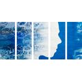 5-PIECE CANVAS PRINT ABSTRACT PROFILE OF A WOMAN - ABSTRACT PICTURES{% if product.category.pathNames[0] != product.category.name %} - PICTURES{% endif %}