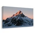 TABLEAU SUR TOILE – SOMMET ENNEIGÉ AU CRÉPUSCULE - TABLEAUX DE MONTAGNE - TABLEAUX