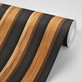 PAPIER PEINT – IMITATION DE LAMELLES EN BOIS SUR FOND NOIR - PAPIERS PEINTS - 🔥 VENTE TOTALE