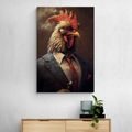 CANVAS PRINT ANIMAL GANGSTER ROOSTER - PICTURES OF ANIMAL GANGSTERS - PICTURES