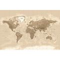 CANVAS PRINT WORLD MAP IN VINTAGE DESIGN - PICTURES OF MAPS - PICTURES