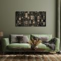 WANDBILD RETRO MUSIKALISCHE DYNAMIK - MUSIKBILDER - BILDER