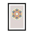 POSTER CON PASSEPARTOUT MANDALA A COLORI - MOTIVI DALLA NOSTRA OFFICINA - POSTER