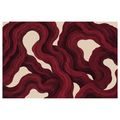 TABLEAU SUR TOILE – LIGNES ORGANIQUES CARMIN - IMAGES FORMES ABSTRAITES - TABLEAUX
