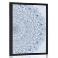 AFFICHE MANDALA DÉTAILLÉ EN BLEU - FENG SHUI - AFFICHES