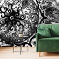 WALLPAPER BLACK AND WHITE MANDALA - BLACK AND WHITE WALLPAPERS - WALLPAPERS