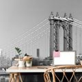 SELF ADHESIVE WALL MURAL BLACK AND WHITE SKYSCRAPERS IN NEW YORK CITY - SELF-ADHESIVE WALLPAPERS - WALLPAPERS