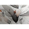 CANVAS PRINT MINIMALISTIC SPRIG OF LEAVES - PICTURES OF TREES AND LEAVES - PICTURES