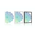 POSTER TEAL MANDALA - FENG SHUI - POSTERS