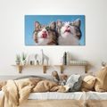 OBRAZ ROZVERNÉ KOČIČÍ DUO V DETAILU - OBRAZY KOČKY - OBRAZY
