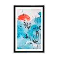 POSTER WITH MOUNT PAINTING OF THE JAPANESE SKY - NATURE - POSTERS