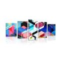 5-PIECE CANVAS PRINT ABSTRACT GEOMETRY - ABSTRACT PICTURES - PICTURES