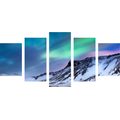 5-PIECE CANVAS PRINT NORWEGIAN NORTHERN LIGHTS - PICTURES OF NATURE AND LANDSCAPE - PICTURES