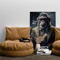 WANDBILD TIERISCHER GANGSTER SCHIMPANSE - BILDER - 🔥 TOTALAUSVERKAUF