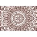 SAMOLEPÍCÍ TAPETA MANDALA HARMONIE NA HNĚDÉM POZADÍ - SAMOLEPÍCÍ TAPETY - TAPETY