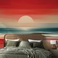 SELBSTKLEBENDE TAPETE ABSTRAKTER SONNENUNTERGANG ÜBER DEM OZEAN - TAPETEN SONNENAUFGANG UND SONNENUNTERGANG - TAPETEN