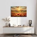 QUADRO SU TELA – TRAMONTO SU CAMPO DI PAPAVERI - STAMPE E QUADRI - 🔥 SVENDITA TOTALE
